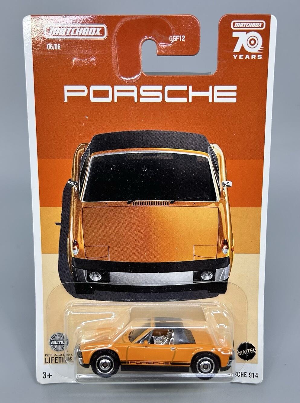 Matchbox 1971 PORSCHE 914 70 Years Orange Diecast 06/06 Diecast 1:64 NOC 2023